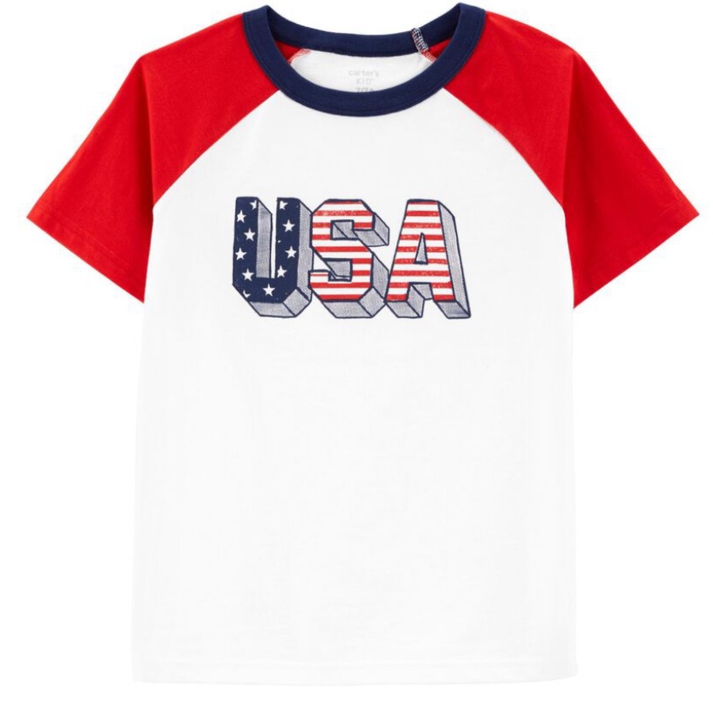 Carter’s Boys USA Raglan Sleeve Tee Shirt